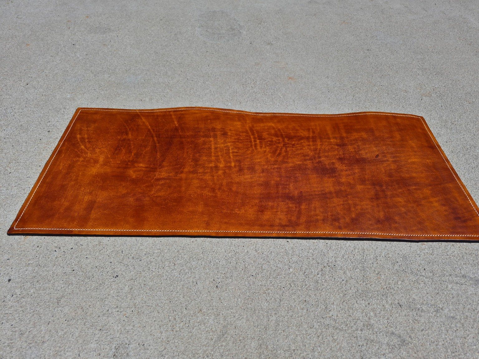 Large handcrafted leather desk pad